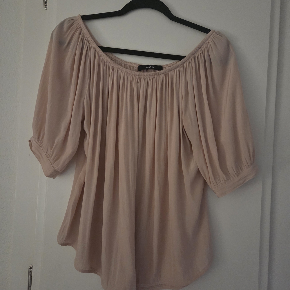 Blush Off-Shoulder Peasant Blouse